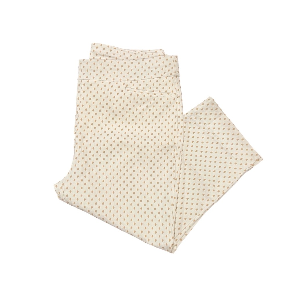 NWT $80 Chico’s So Slimming Bridgette Ikat Dot Capri White/Neutral Size 0.5/6 - Picture 1 of 15